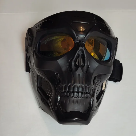 Black Skull Motorcycle Mask - Picture 1 of 2